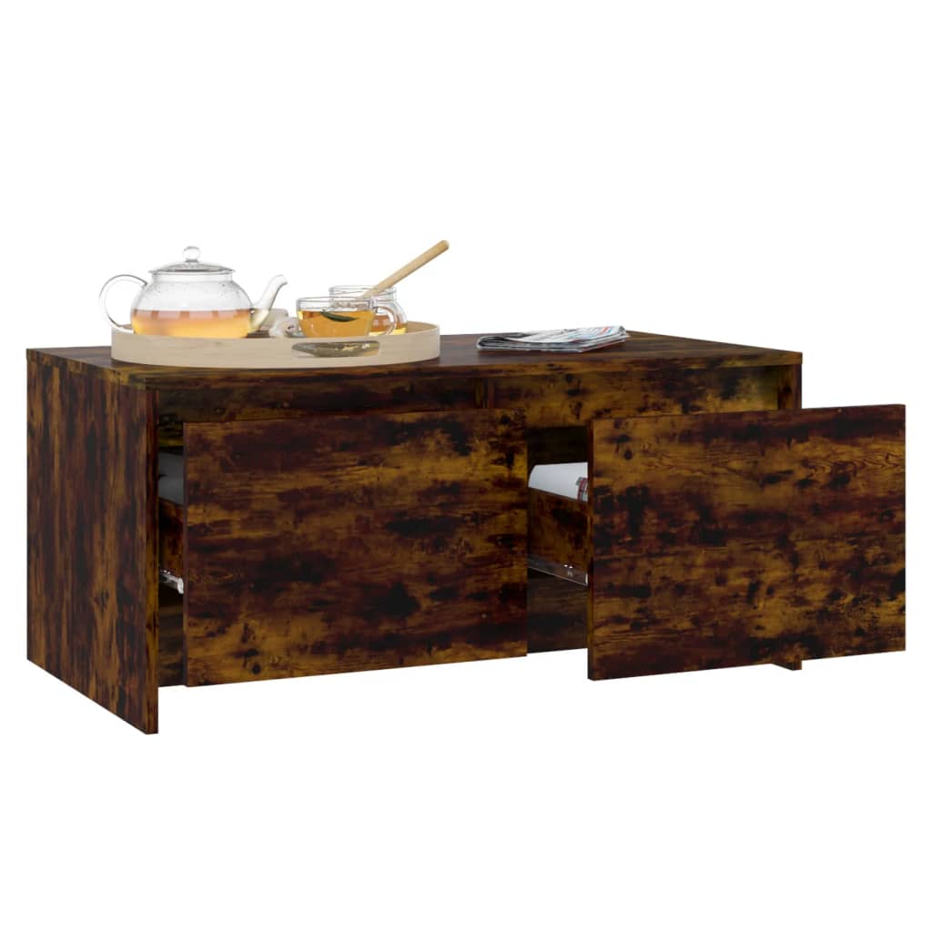 Table basse Chêne fumé 90x50x41,5 cm Bois d’ingénierie - Tables basses