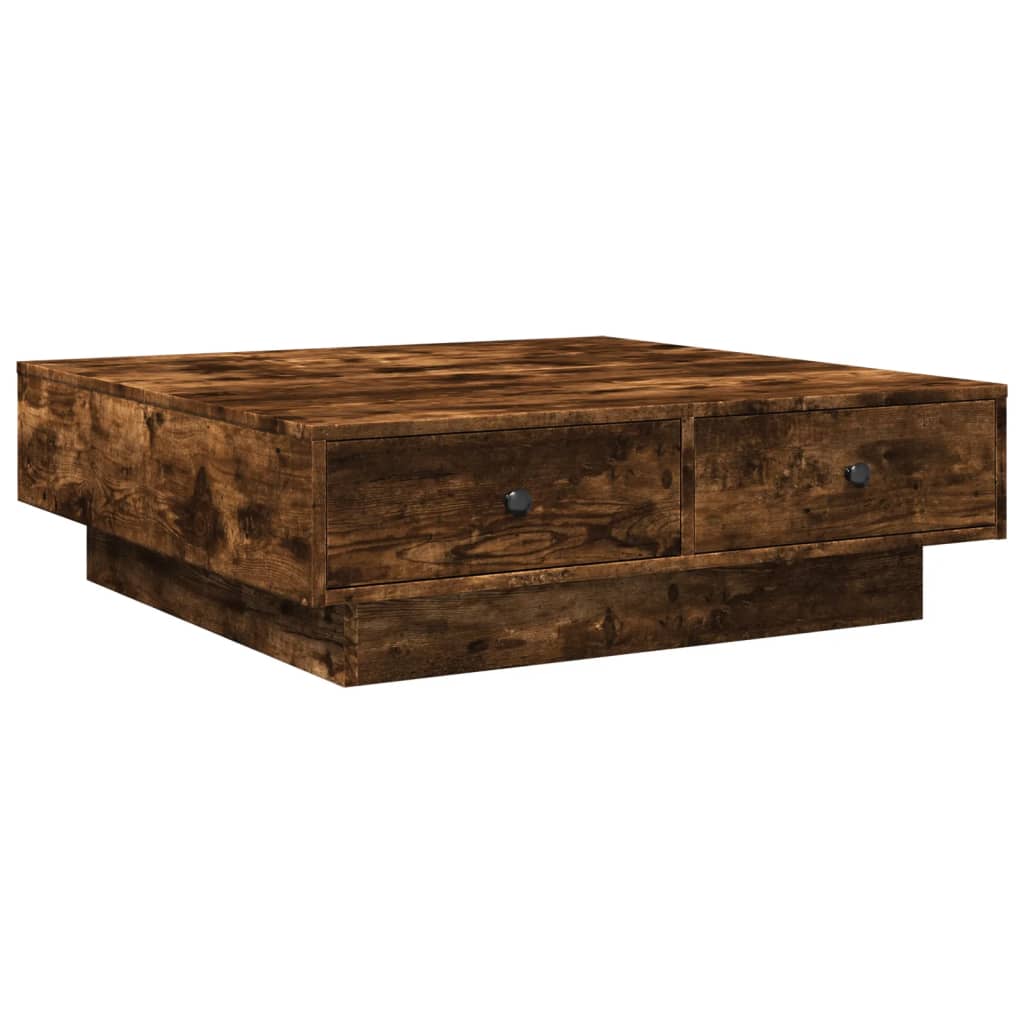 Table basse Chêne fumé 90x90x28 cm Bois d’ingénierie - Tables basses