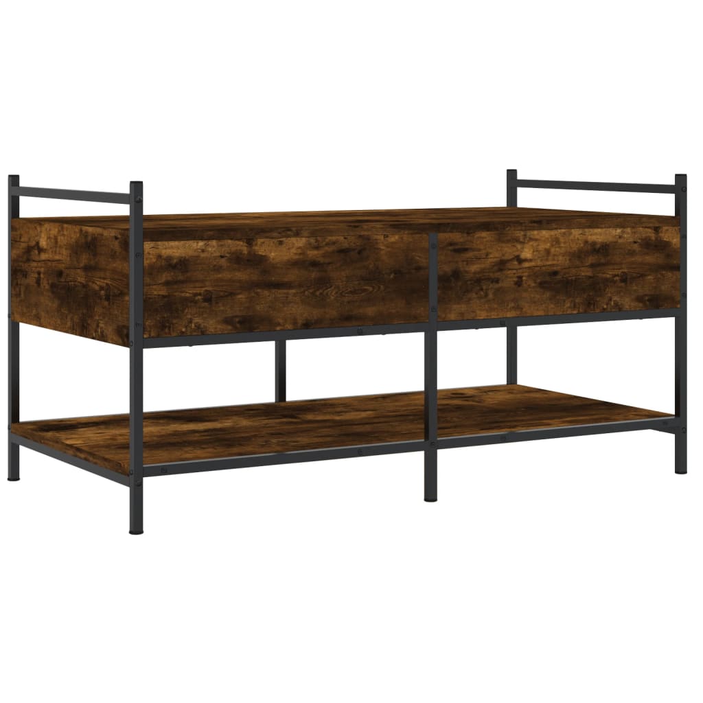 Table basse chêne fumé 99x50x50 cm bois d’ingénierie - Tables basses