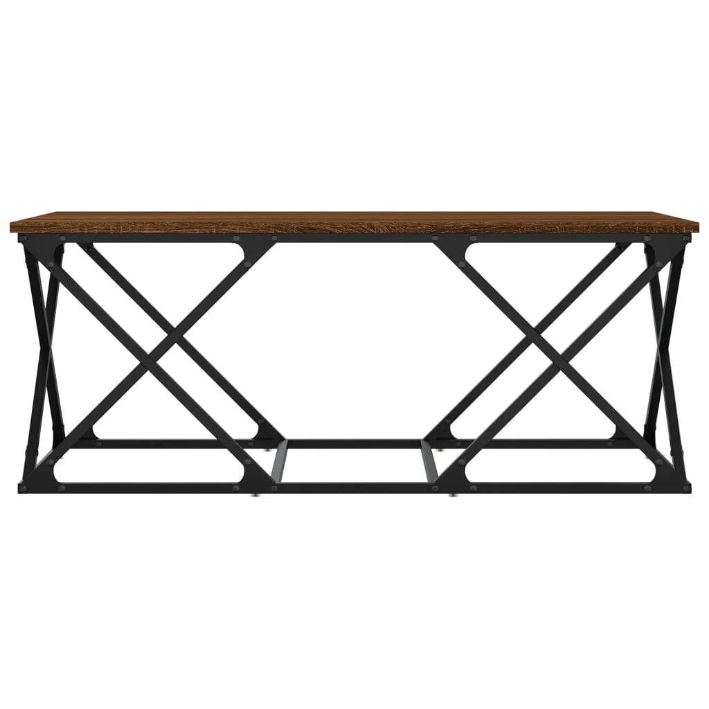Table basse chêne marron 100x49x40 cm bois d’ingénierie - Tables basses