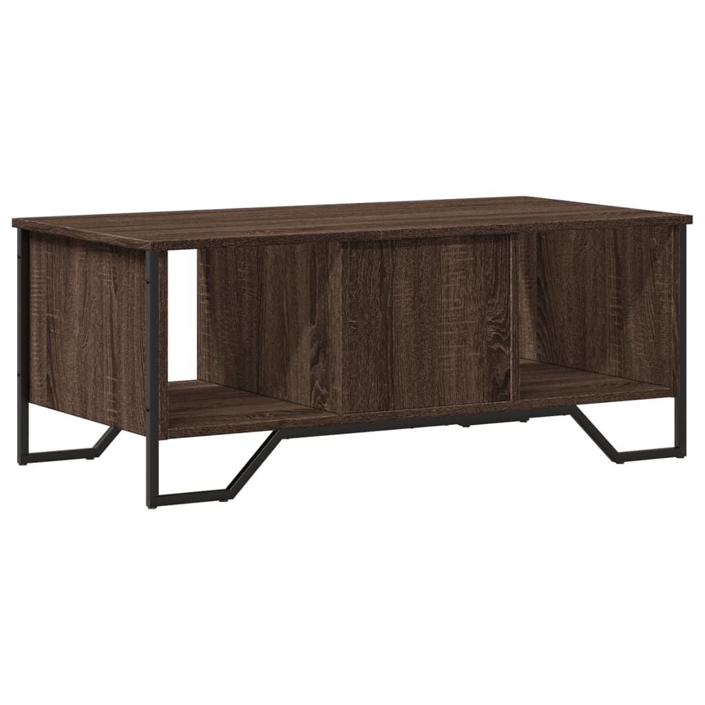 Table basse chêne marron 100x51x40 cm bois d’ingénierie - Tables basses
