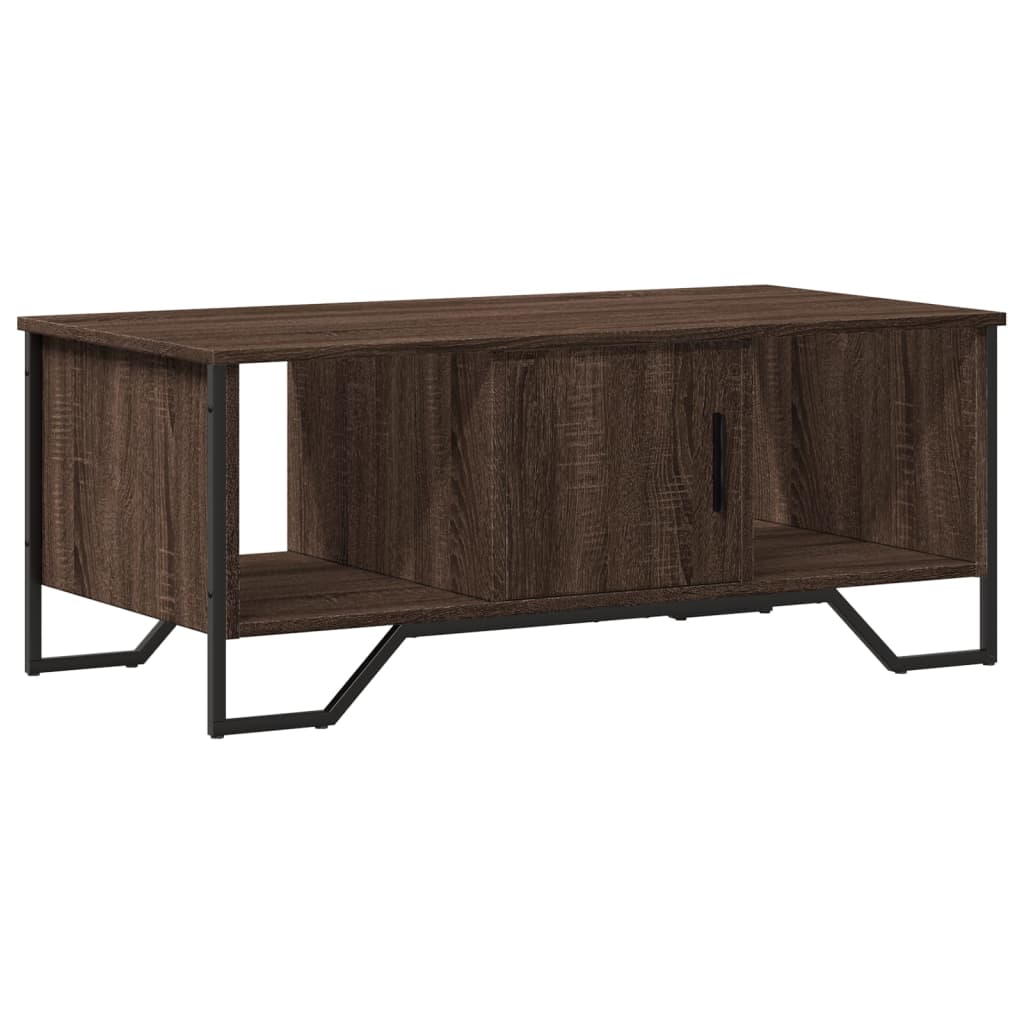 Table basse chêne marron 100x51x40 cm bois d’ingénierie - Tables basses