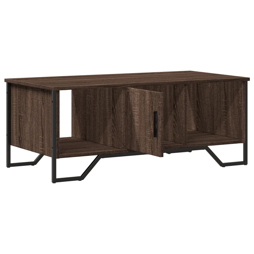 Table basse chêne marron 100x51x40 cm bois d’ingénierie - Tables basses