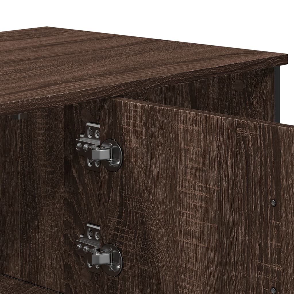 Table basse chêne marron 100x51x40 cm bois d’ingénierie - Tables basses