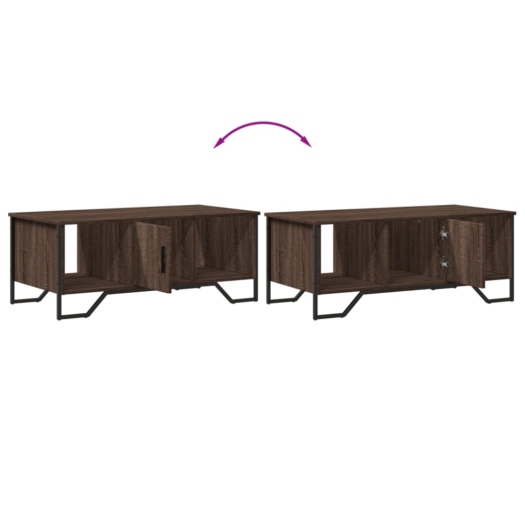Table basse chêne marron 100x51x40 cm bois d’ingénierie - Tables basses