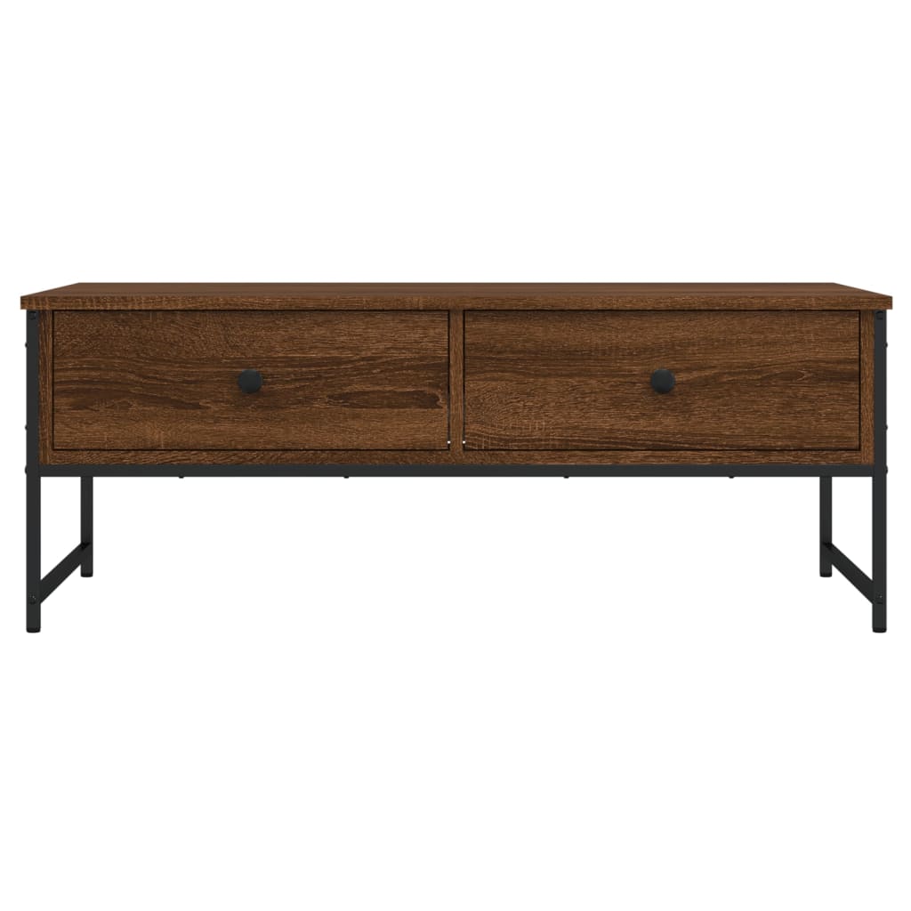 Table basse chêne marron 101x49x39,5 cm bois d’ingénierie - Tables basses