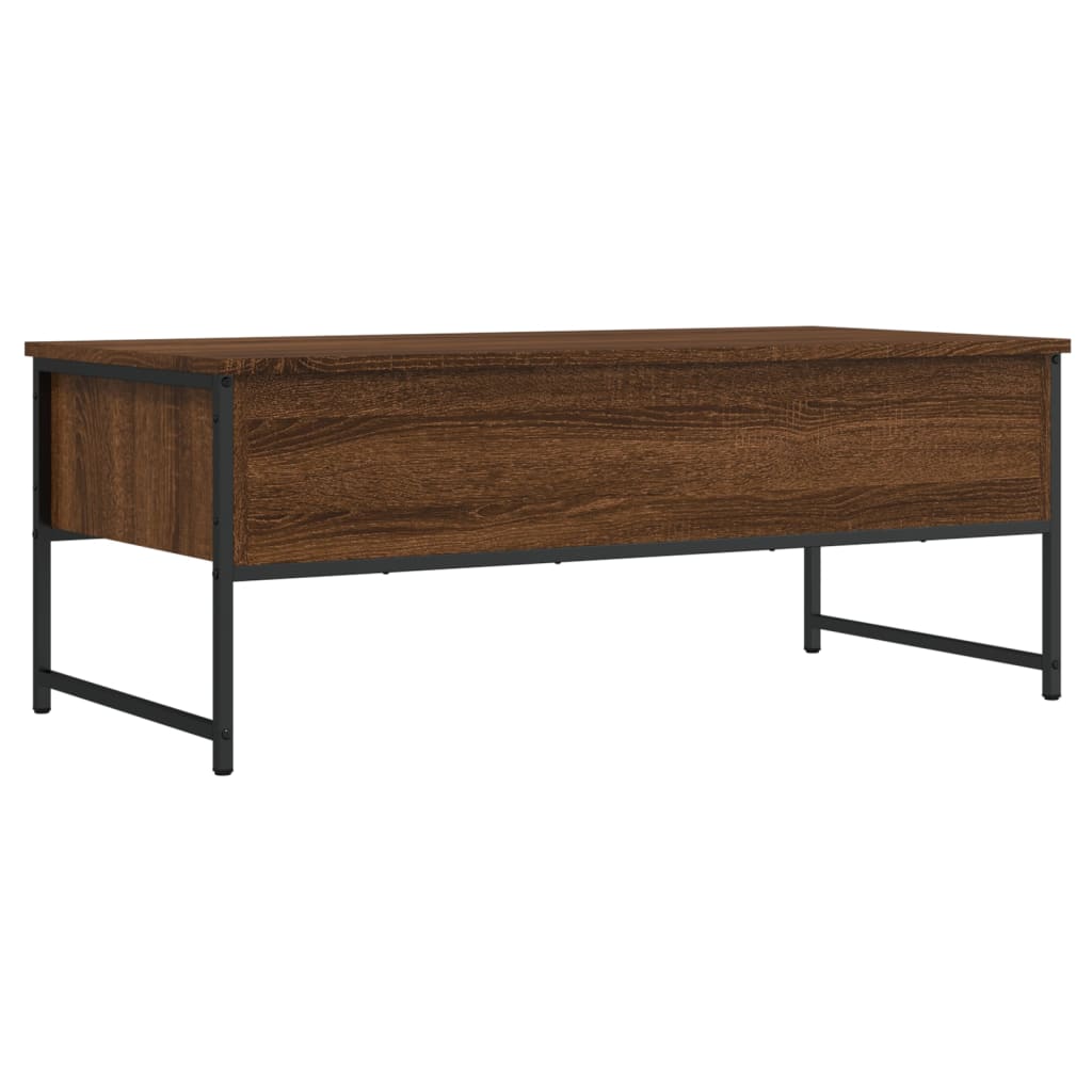 Table basse chêne marron 101x49x39,5 cm bois d’ingénierie - Tables basses