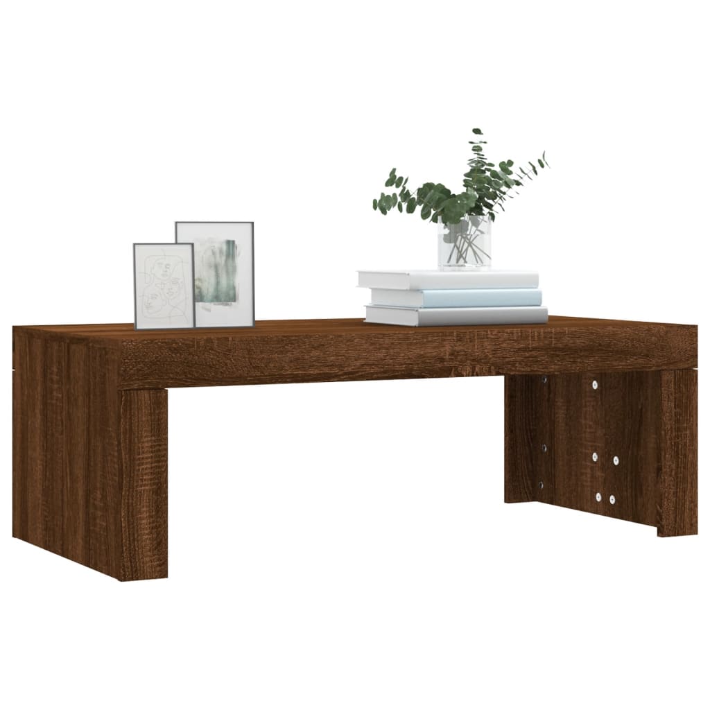 Table basse chêne marron 102x50x36 cm bois d’ingénierie - Tables basses