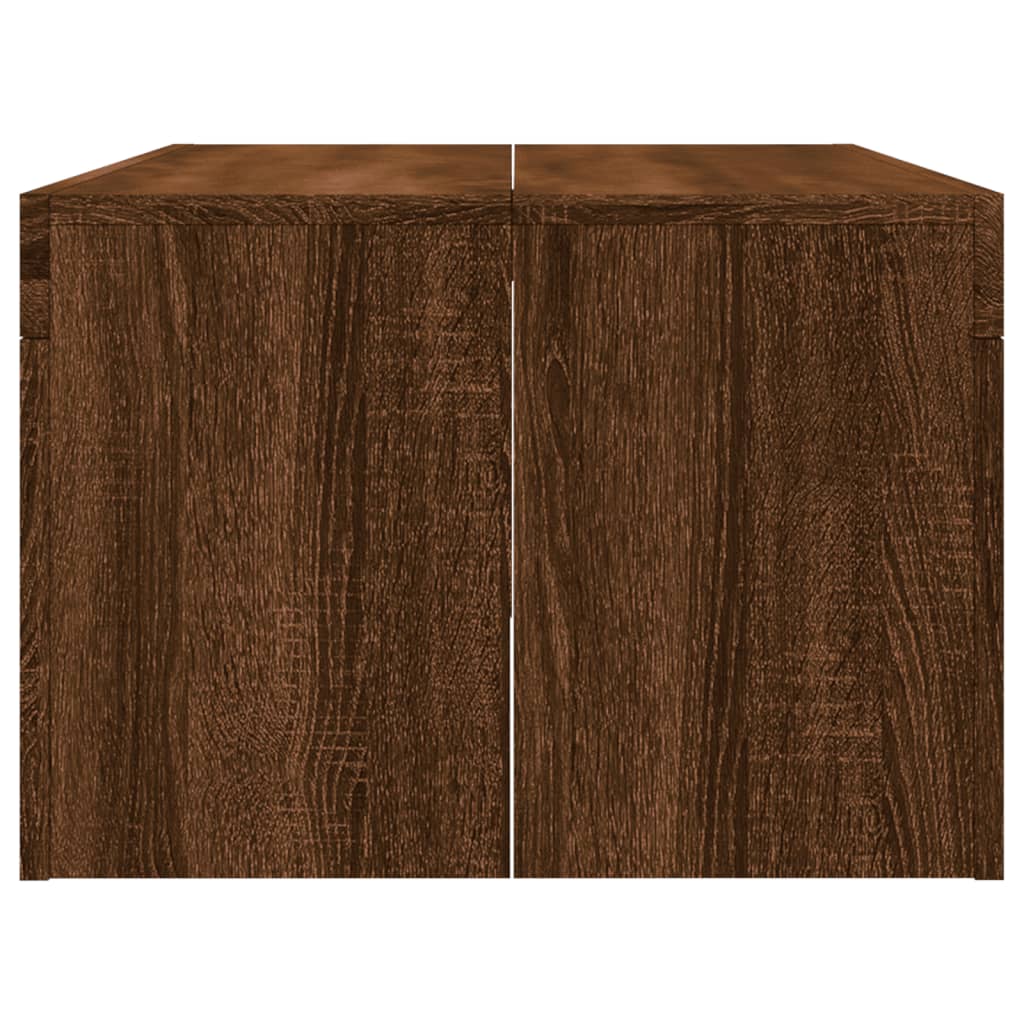 Table basse chêne marron 102x50x36 cm bois d’ingénierie - Tables basses