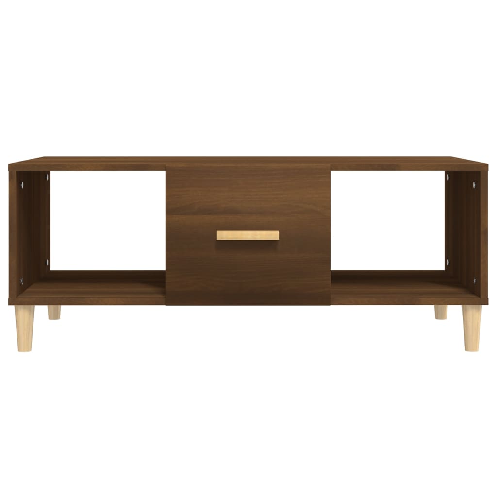 Table basse chêne marron 102x50x40 cm bois d’ingénierie - Tables basses