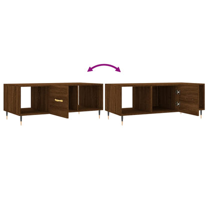 Table basse chêne marron 102x50x40 cm bois d’ingénierie - Tables basses
