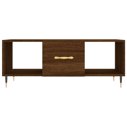 Table basse chêne marron 102x50x40 cm bois d’ingénierie - Tables basses