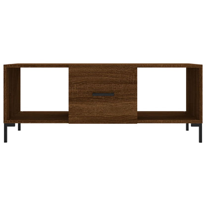 Table basse chêne marron 102x50x40 cm bois d’ingénierie - Tables basses