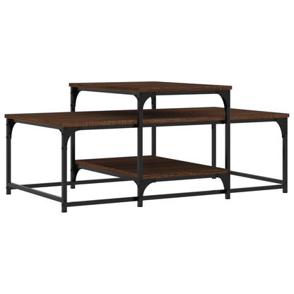 Table basse chêne marron 102x60x45 cm bois d’ingénierie - Tables basses
