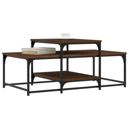 Table basse chêne marron 102x60x45 cm bois d’ingénierie - Tables basses