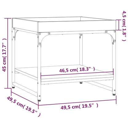 Table basse chêne marron 49,5x49,5x45 cm bois d’ingénierie - Tables basses