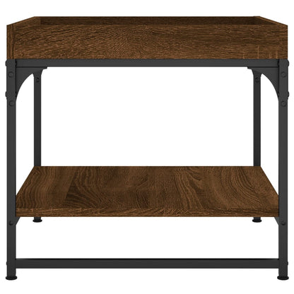 Table basse chêne marron 49,5x49,5x45 cm bois d’ingénierie - Tables basses