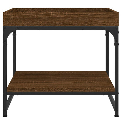Table basse chêne marron 49,5x49,5x45 cm bois d’ingénierie - Tables basses