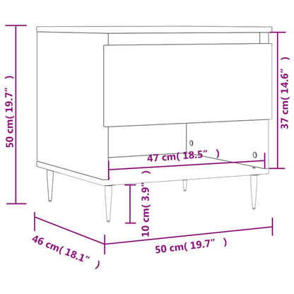 Table basse chêne marron 50x46x50 cm bois d’ingénierie - Tables basses