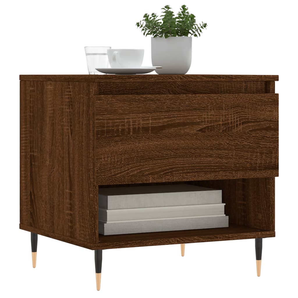 Table basse chêne marron 50x46x50 cm bois d’ingénierie - Tables basses