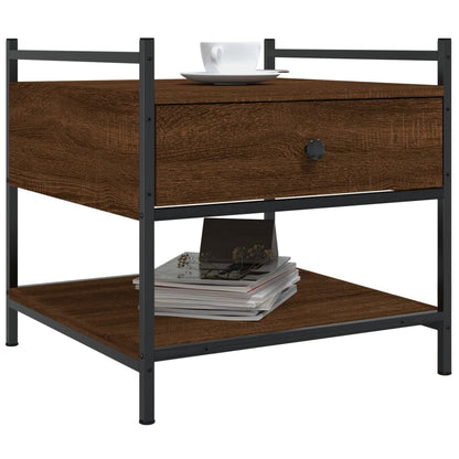 Table basse chêne marron 50x50x50 cm bois d’ingénierie - Tables basses