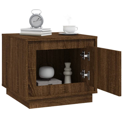 Table basse chêne marron 51x50x44 cm bois d’ingénierie - Tables basses