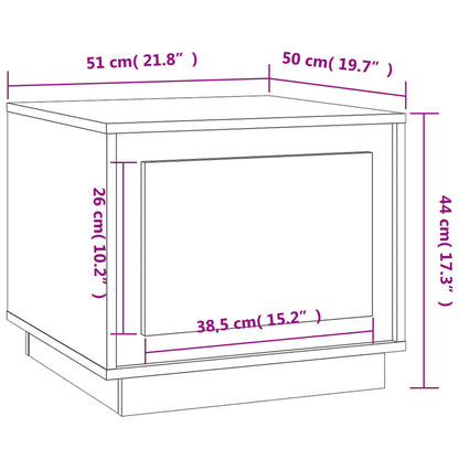 Table basse chêne marron 51x50x44 cm bois d’ingénierie - Tables basses