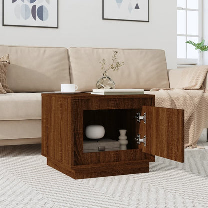 Table basse chêne marron 51x50x44 cm bois d’ingénierie - Tables basses
