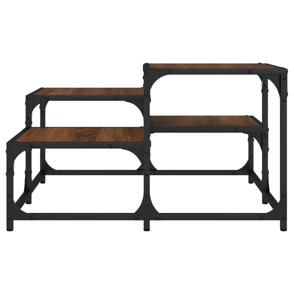 Table basse chêne marron 68x68x40 cm bois d’ingénierie - Tables basses