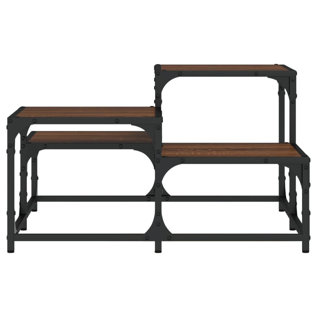 Table basse chêne marron 68x68x40 cm bois d’ingénierie - Tables basses