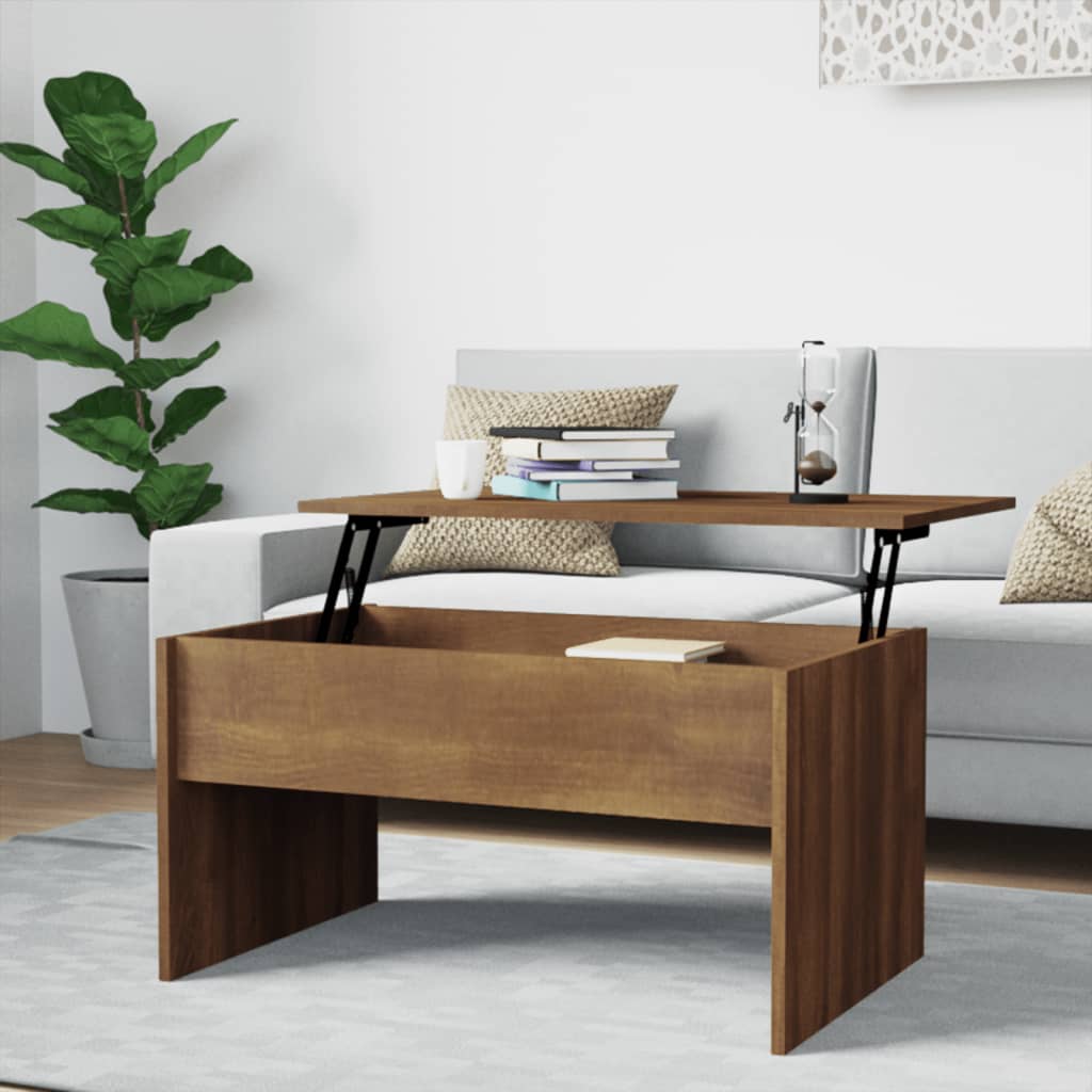 Table basse Chêne marron 80x50,5x41,5 cm Bois d’ingénierie - Tables basses