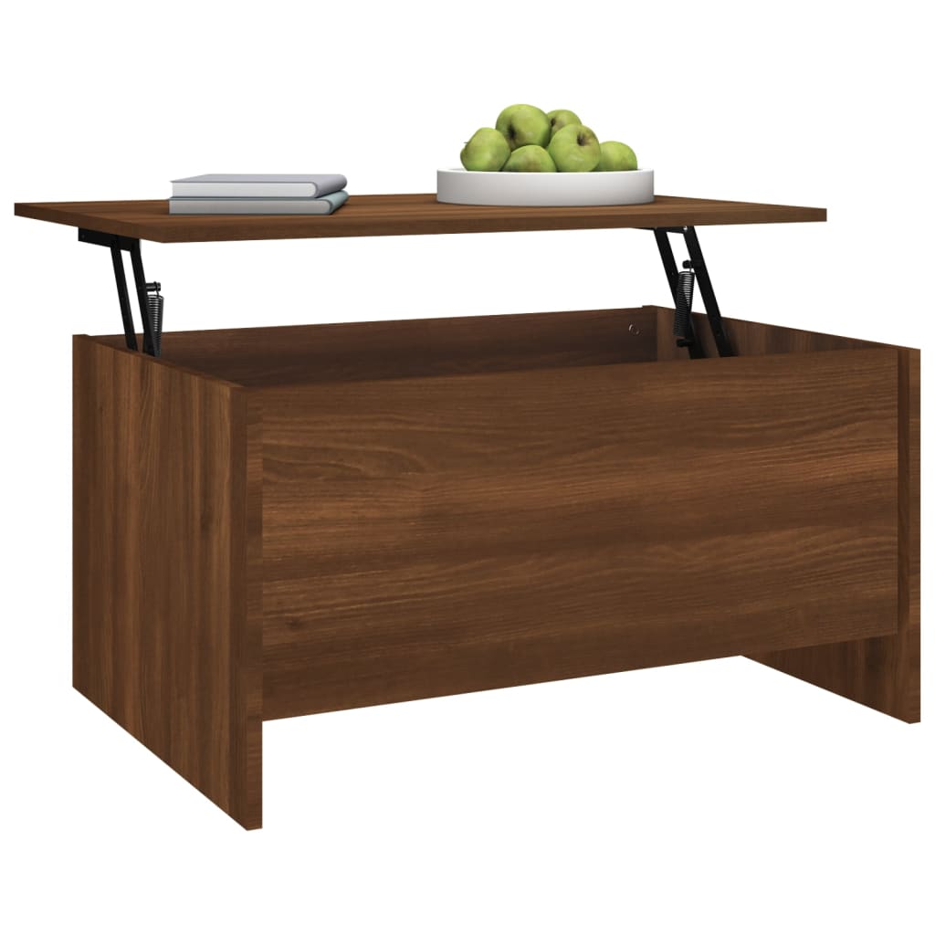 Table basse Chêne marron 80x55,5x41,5 cm Bois d’ingénierie - Tables basses