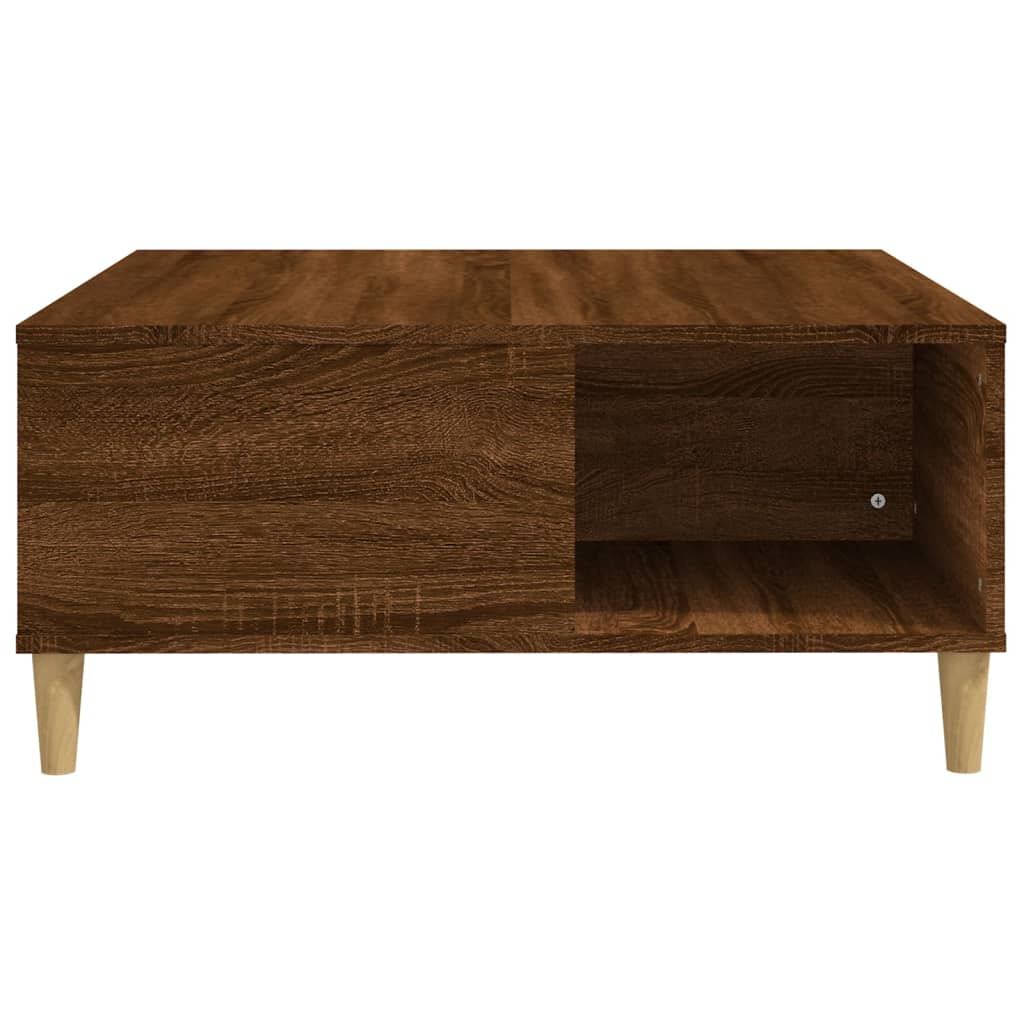 Table basse chêne marron 80x80x36,5 cm bois d’ingénierie - Tables basses