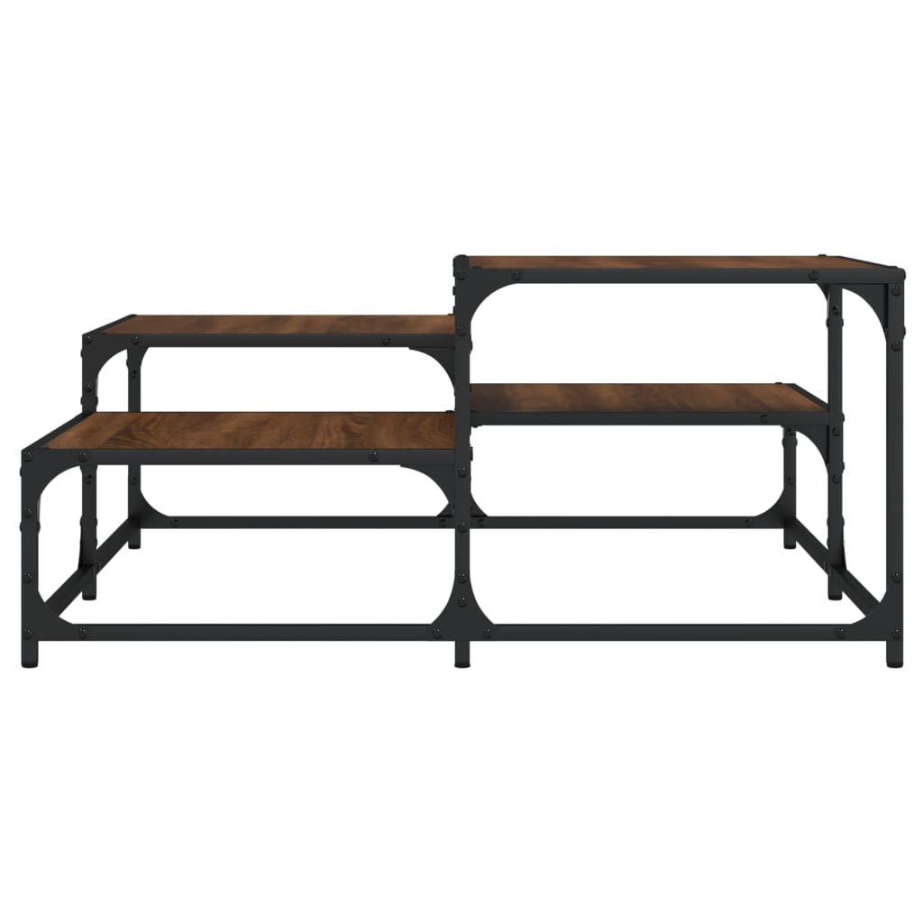 Table basse chêne marron 87,5x87,5x40 cm bois d’ingénierie - Tables basses
