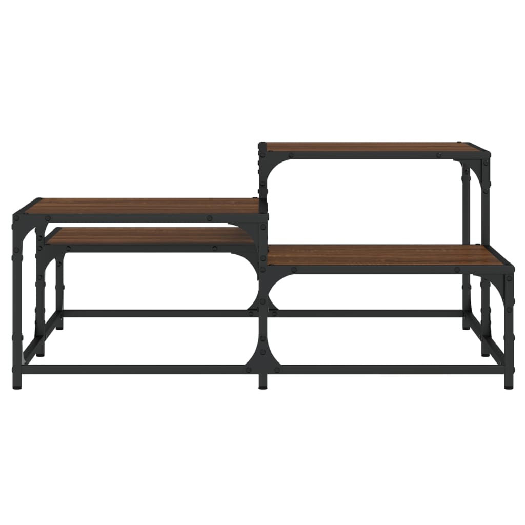 Table basse chêne marron 87,5x87,5x40 cm bois d’ingénierie - Tables basses