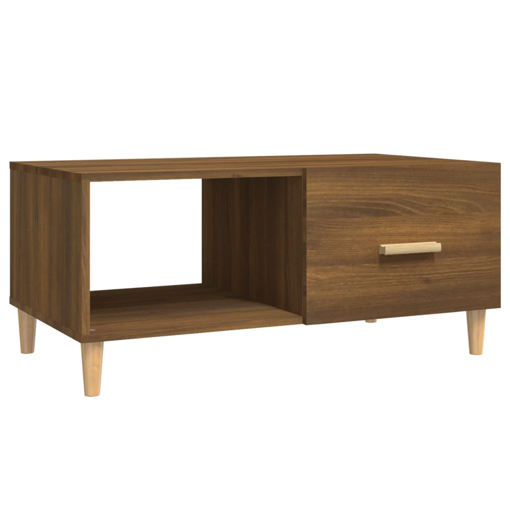 Table basse chêne marron 89,5x50x40 cm bois d’ingénierie - Tables basses