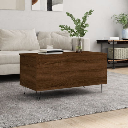 Table basse Chêne marron 90x44,5x45 cm Bois d’ingénierie - Tables basses