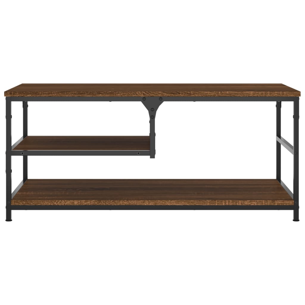 Table basse chêne marron 90x49x40 cm bois d’ingénierie - Tables basses