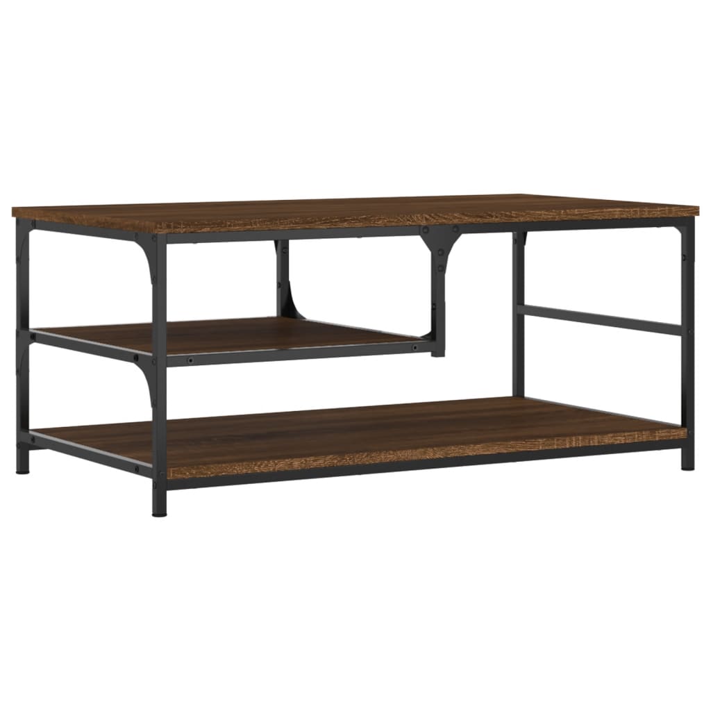 Table basse chêne marron 90x49x40 cm bois d’ingénierie - Tables basses
