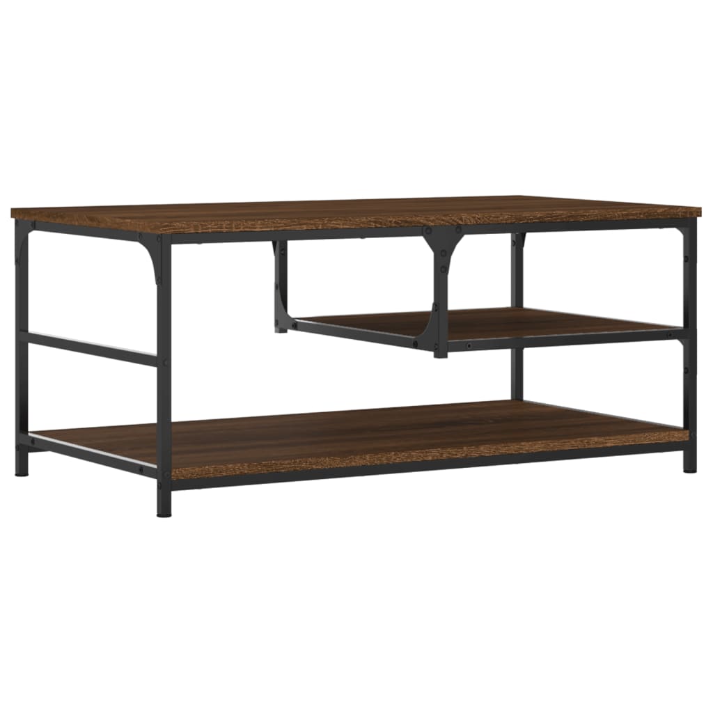 Table basse chêne marron 90x49x40 cm bois d’ingénierie - Tables basses