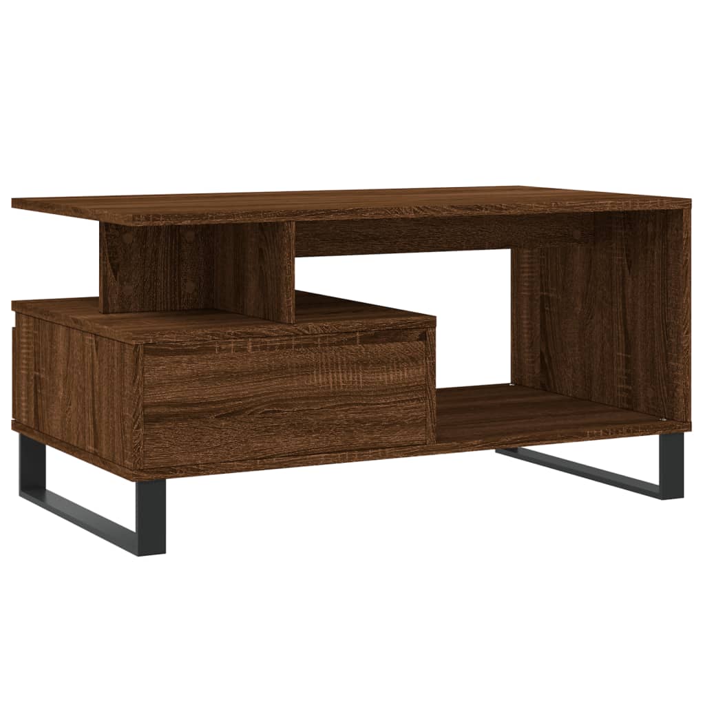 Table basse Chêne marron 90x49x45 cm Bois d’ingénierie - Tables basses