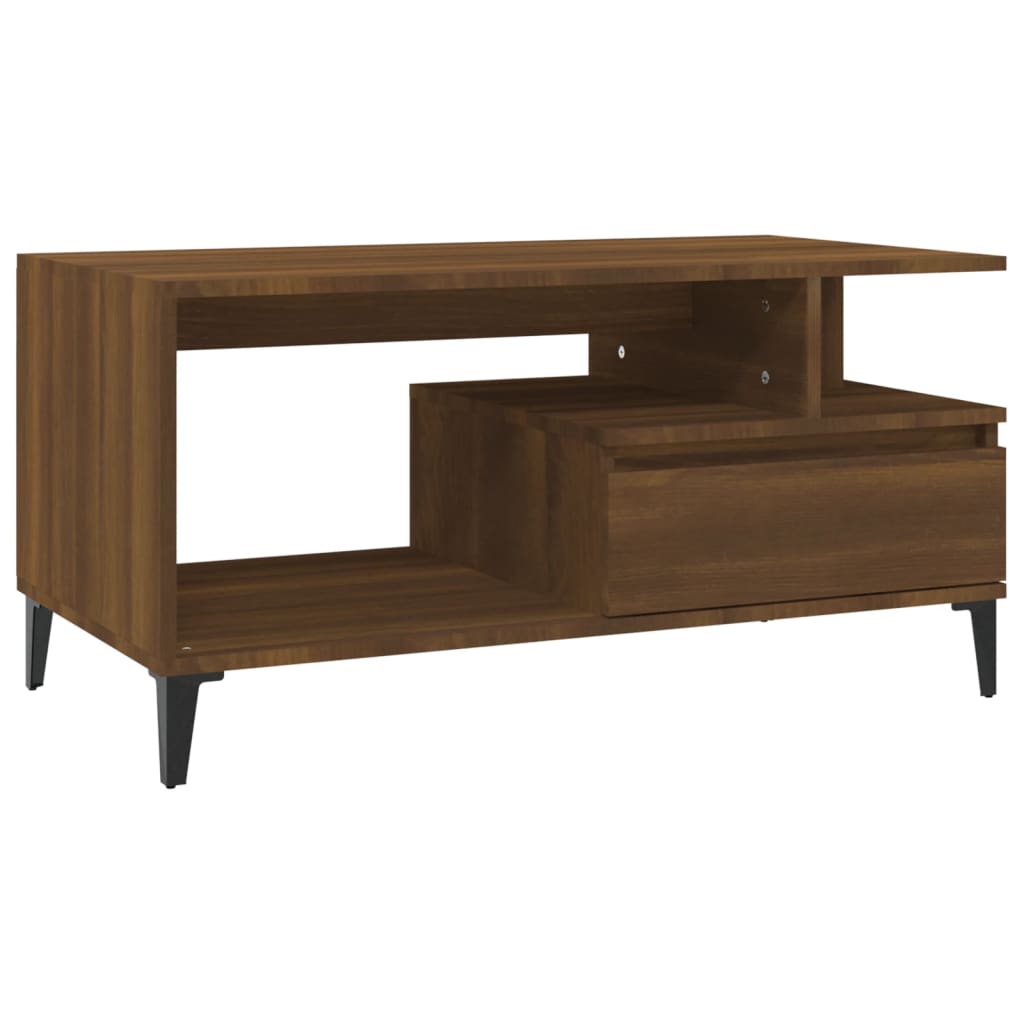 Table basse Chêne marron 90x49x45 cm Bois d’ingénierie - Tables basses