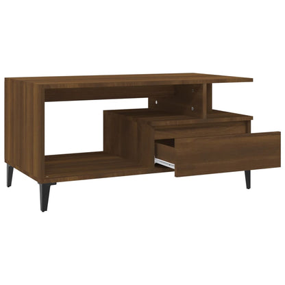 Table basse Chêne marron 90x49x45 cm Bois d’ingénierie - Tables basses