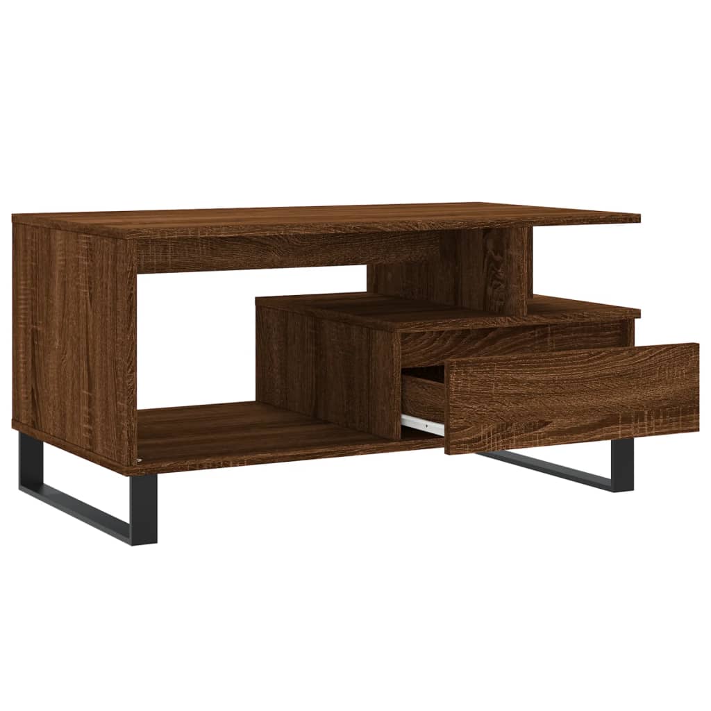 Table basse Chêne marron 90x49x45 cm Bois d’ingénierie - Tables basses