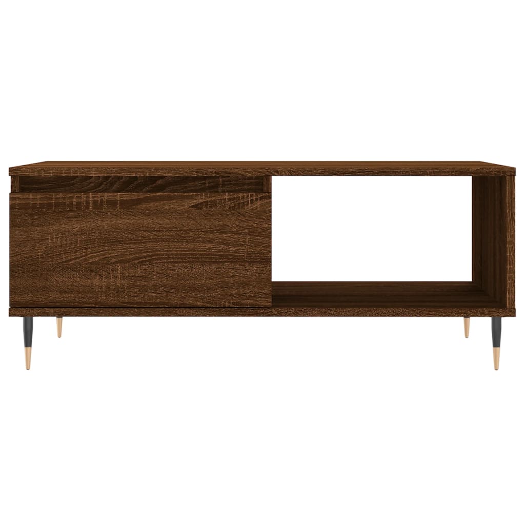 Table basse Chêne marron 90x50x36,5 cm Bois d’ingénierie - Tables basses