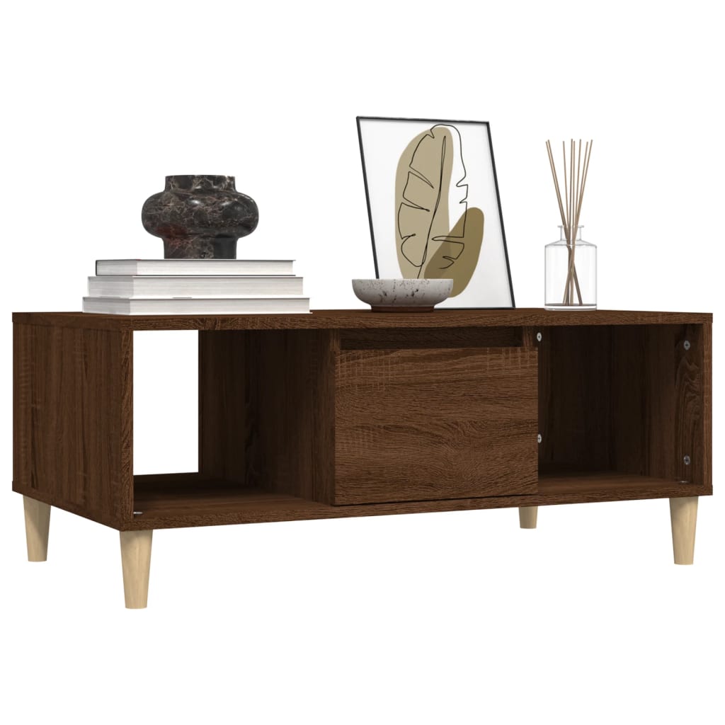 Table basse Chêne marron 90x50x36,5 cm Bois d’ingénierie - Tables basses