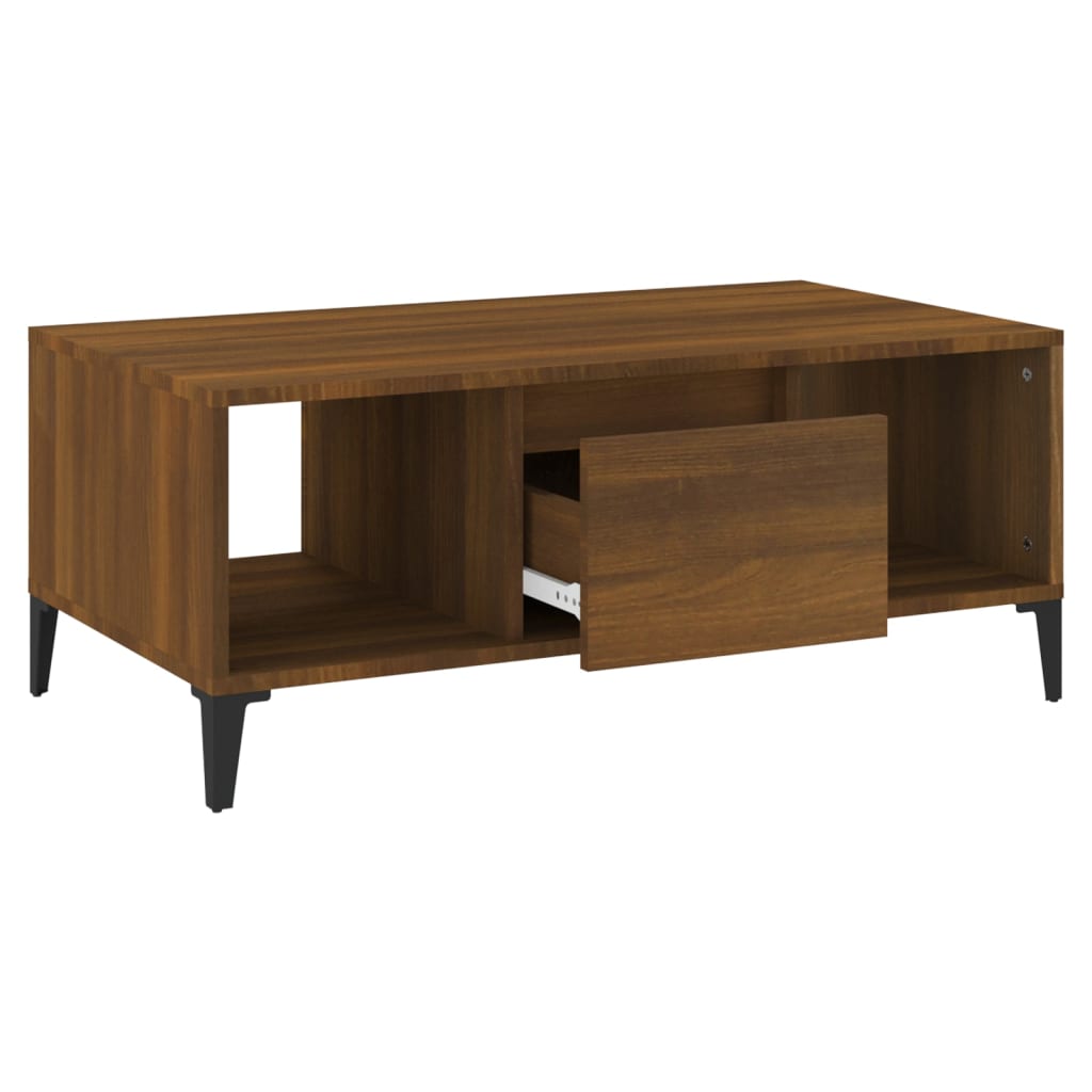 Table basse Chêne marron 90x50x36,5 cm Bois d’ingénierie - Tables basses