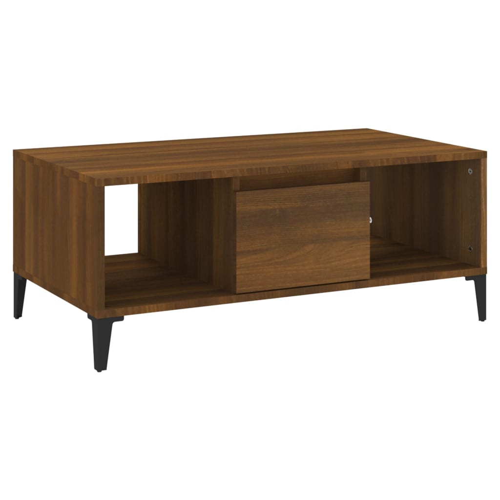 Table basse Chêne marron 90x50x36,5 cm Bois d’ingénierie - Tables basses