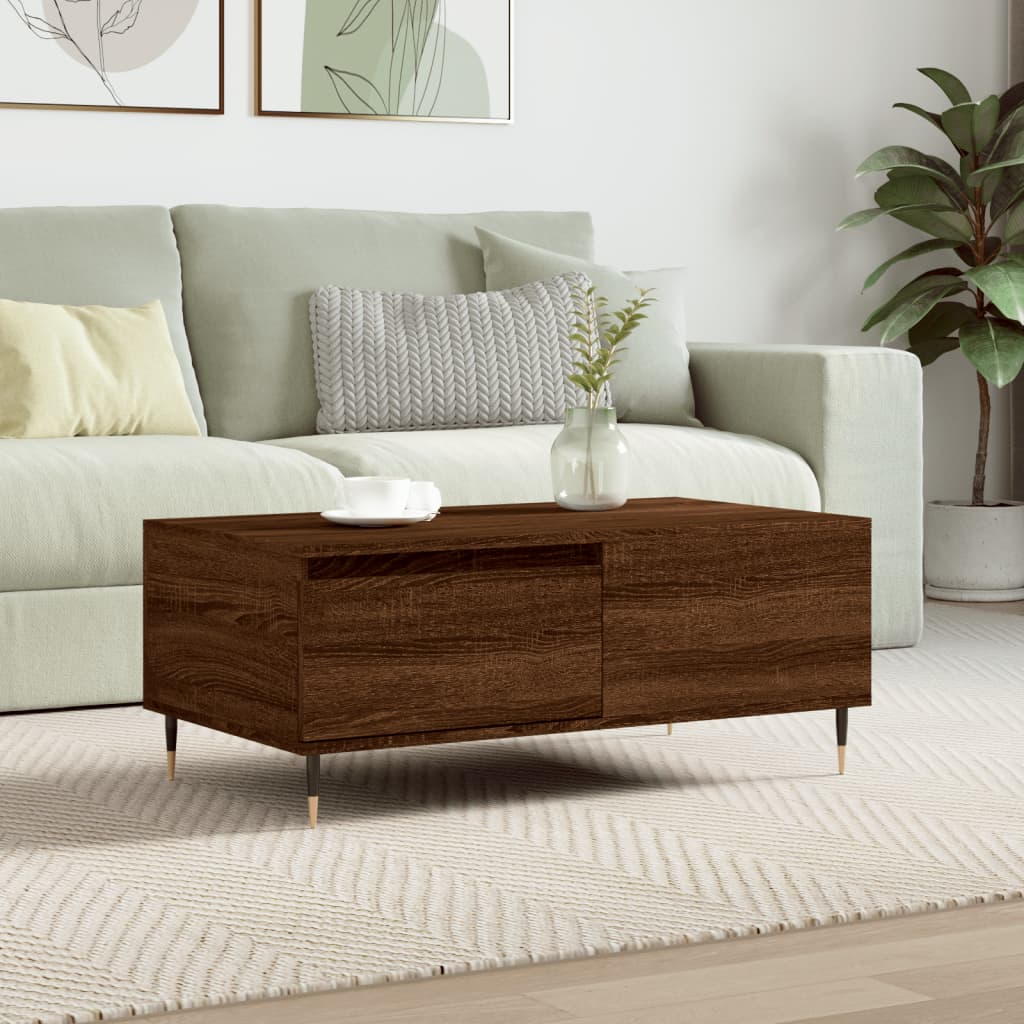 Table basse Chêne marron 90x50x36,5 cm Bois d’ingénierie - Tables basses