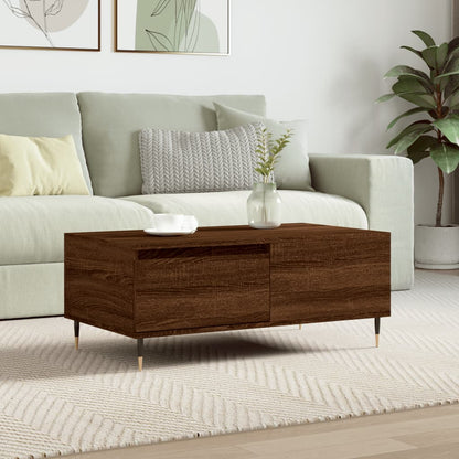 Table basse Chêne marron 90x50x36,5 cm Bois d’ingénierie - Tables basses